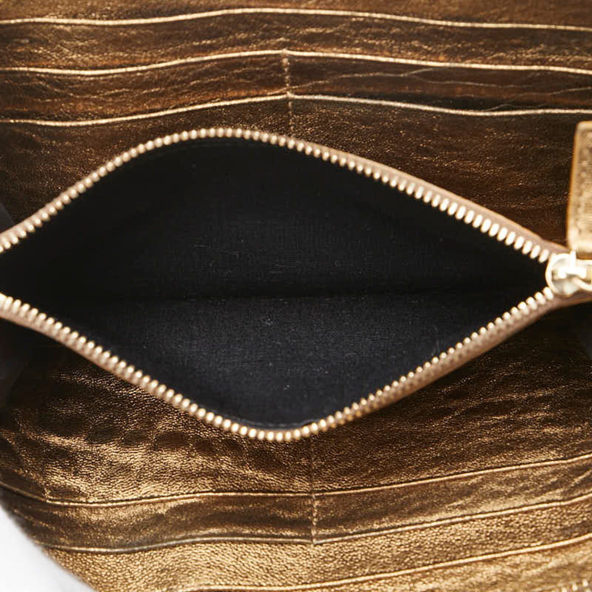Bvlgari BVLGARI Collezione Long Wallet with Round Zipper, Gold Leather, Women's Size ONE SIZE - 8 Thumbnail