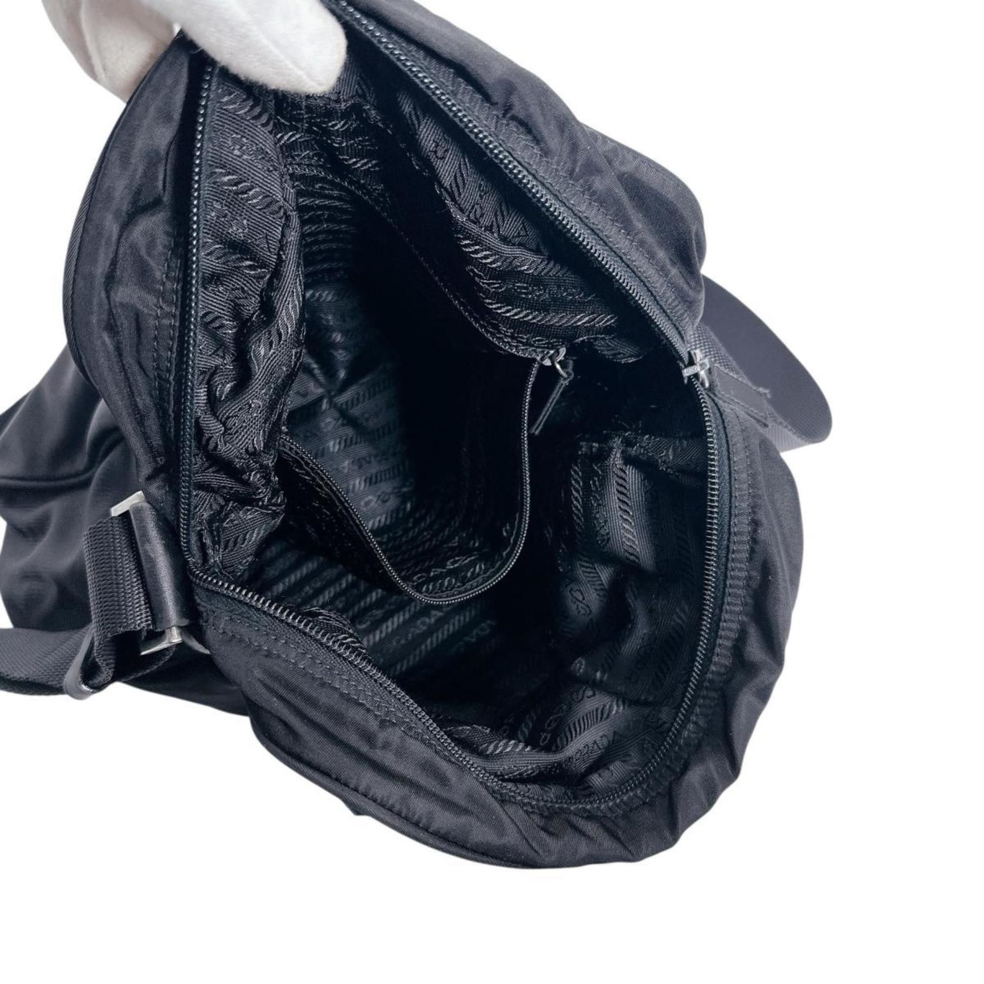 Prada Prada Shoulder Bag, Crossbody Triangle Logo, Nylon, Black, BT0168 Size ONE SIZE - 11 Thumbnail