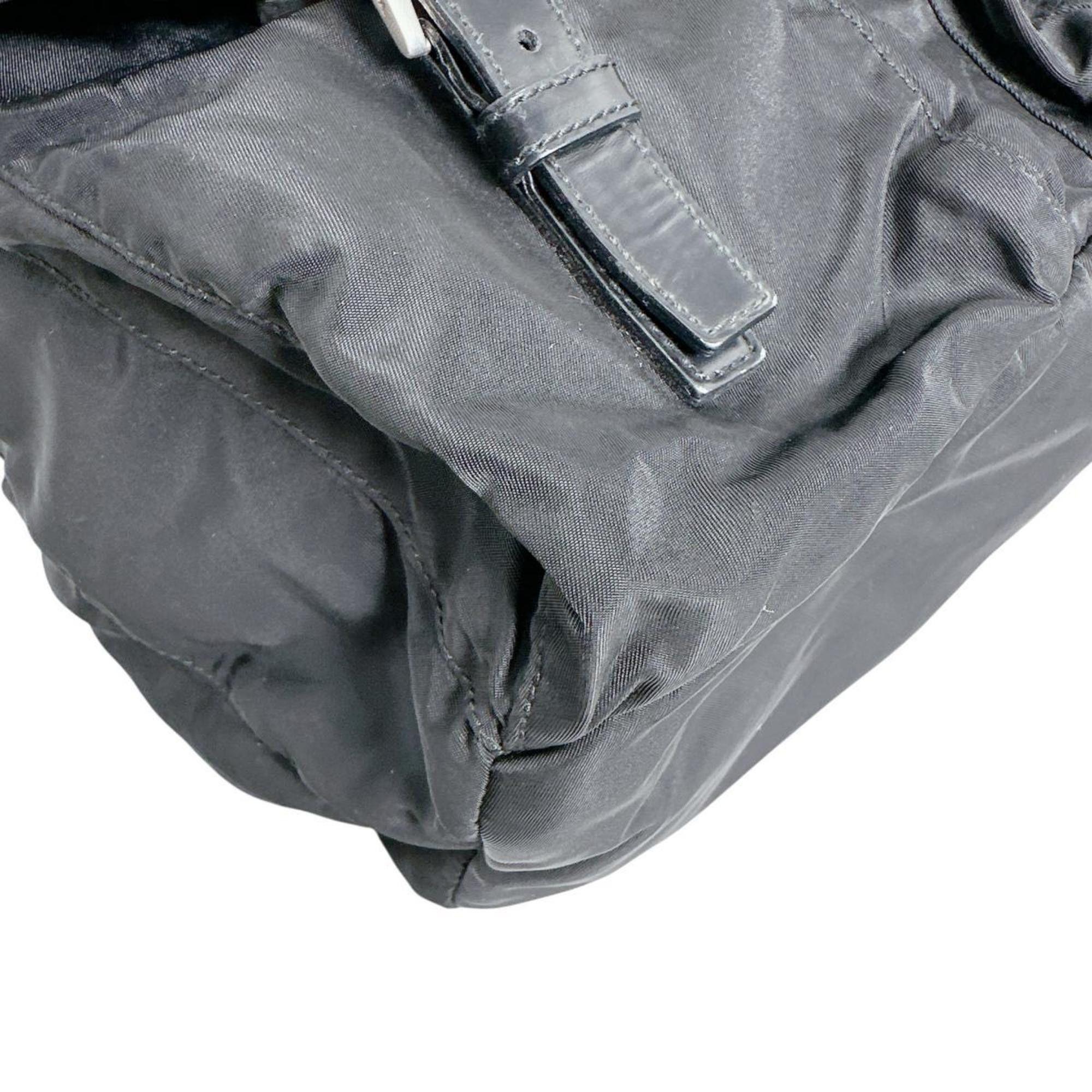 Prada Prada Triangle Logo Backpack in Black Nylon Size ONE SIZE - 6 Thumbnail