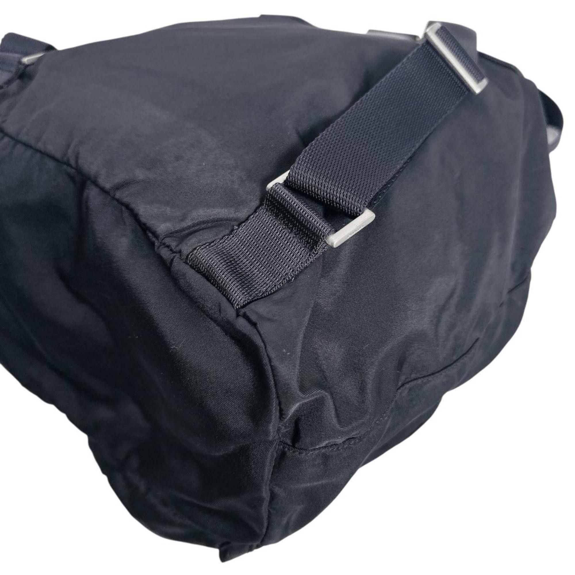 Prada Prada Triangle Logo Backpack in Black Nylon Size ONE SIZE - 7 Thumbnail
