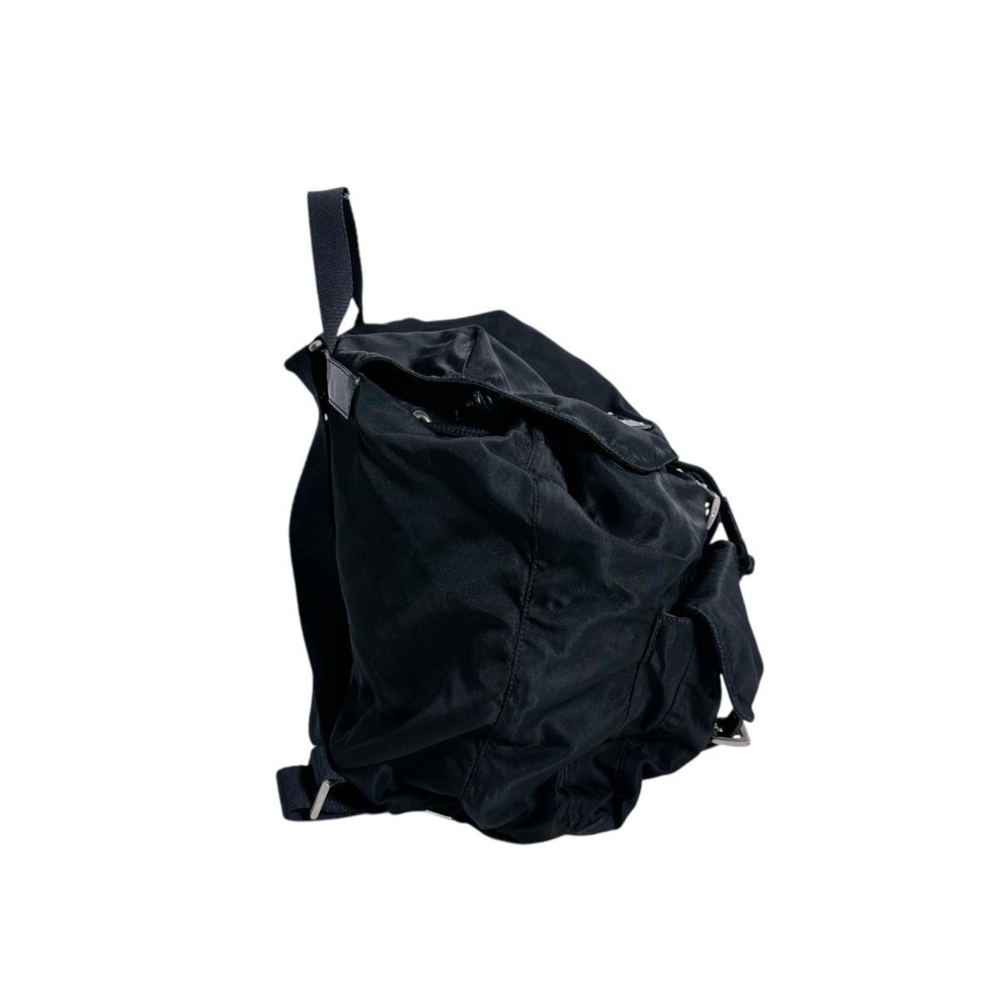 Prada Prada Triangle Logo Backpack in Black Nylon Size ONE SIZE - 3 Thumbnail