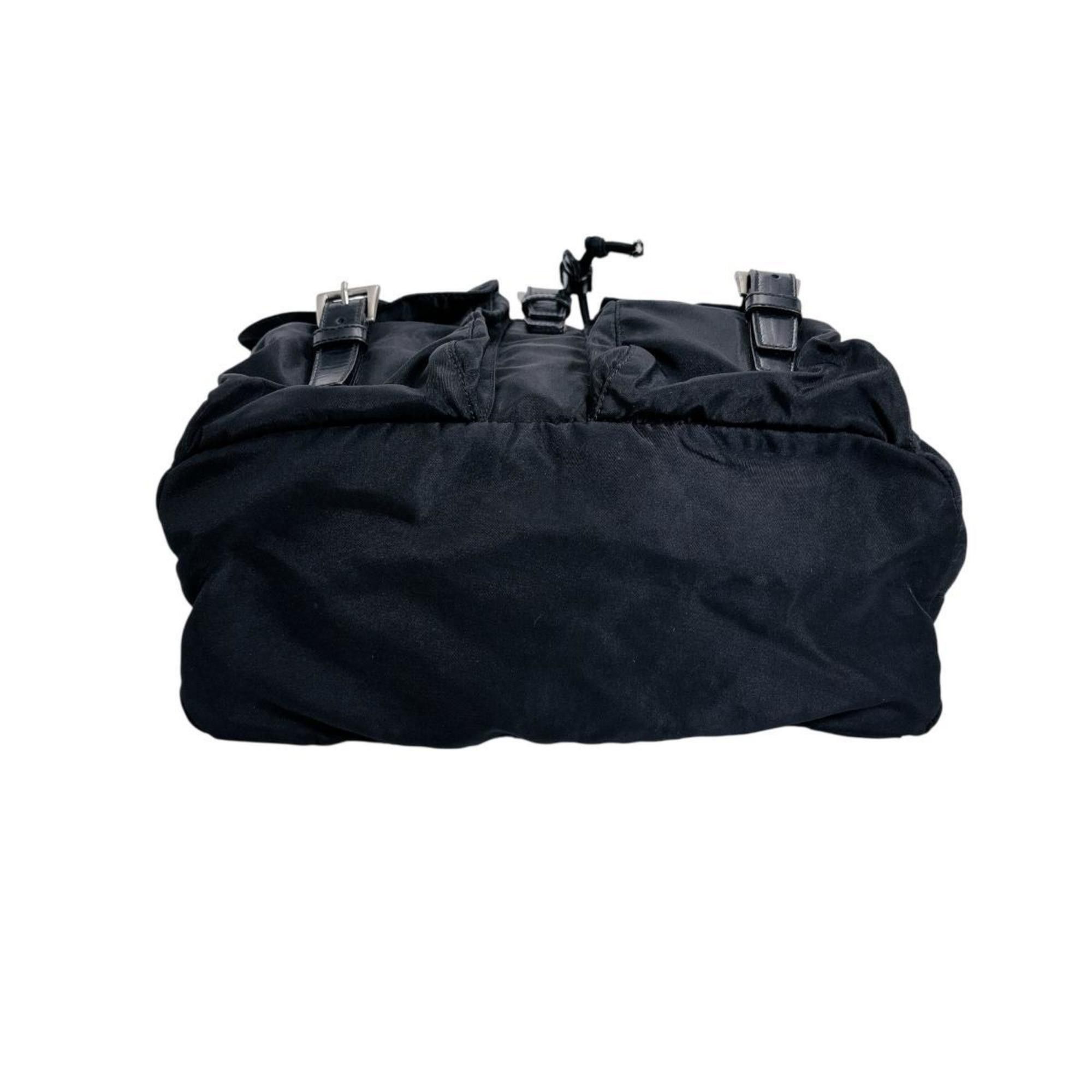 Prada Prada Triangle Logo Backpack in Black Nylon Size ONE SIZE - 4 Thumbnail