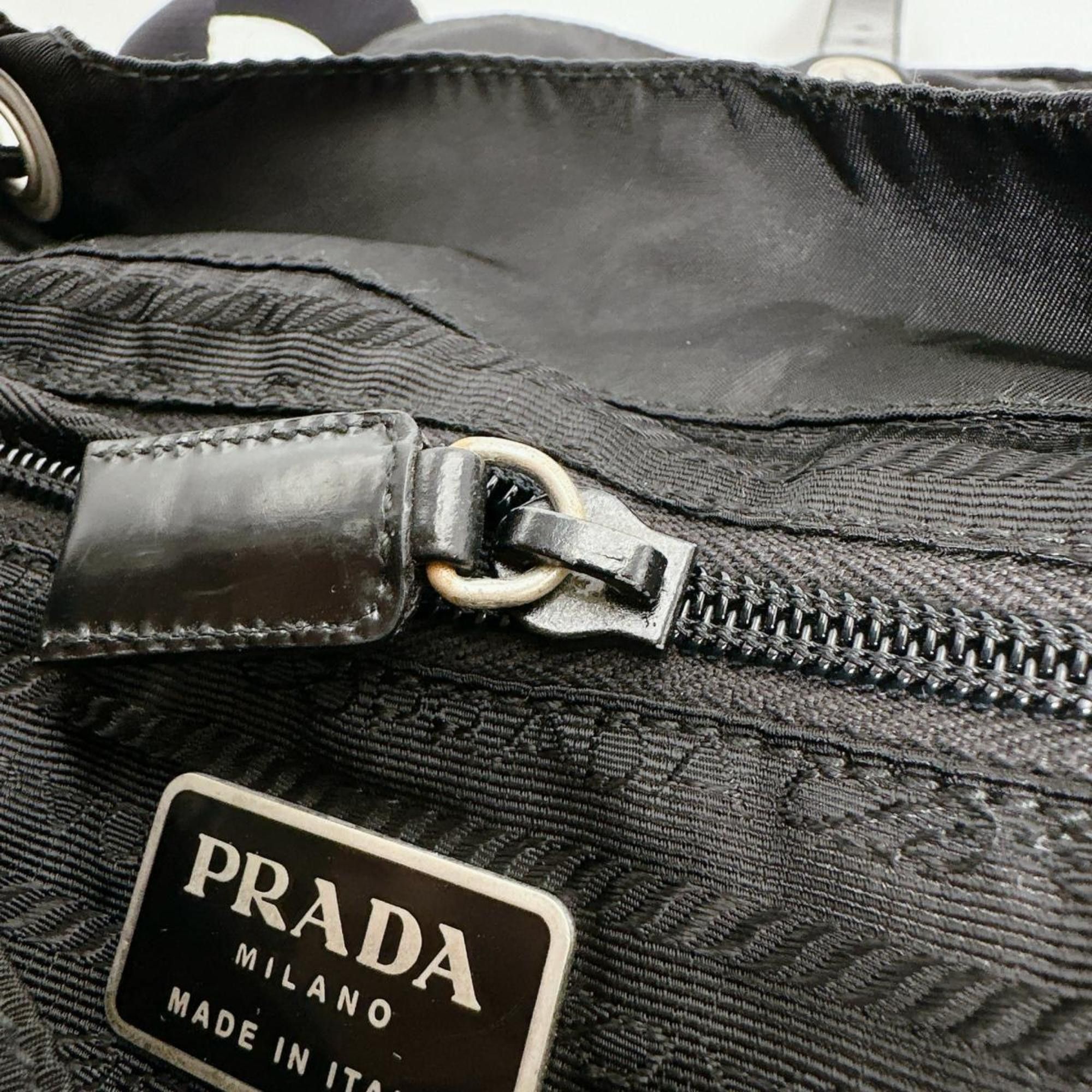 Prada Prada Triangle Logo Backpack in Black Nylon Size ONE SIZE - 13 Thumbnail