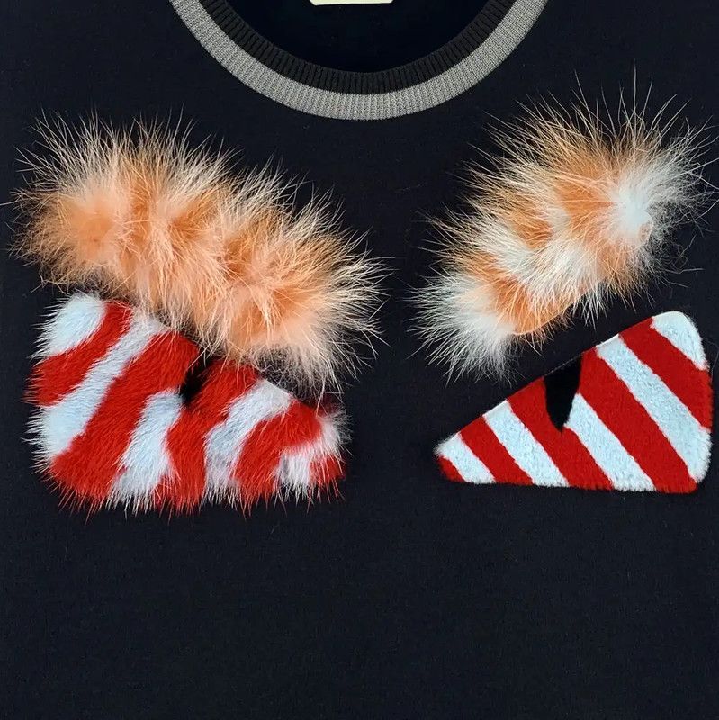 Fendi Fendi Black Women's Sweatshirt with Unique Design 0089 Size M / US 6-8 / IT 42-44 - 4 Thumbnail