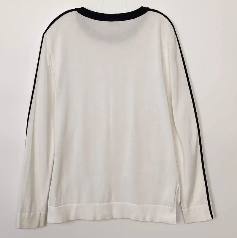 Fendi Fendi White Cotton Women's Knit Sweater 0089 Size M / US 6-8 / IT 42-44 - 2 Thumbnail
