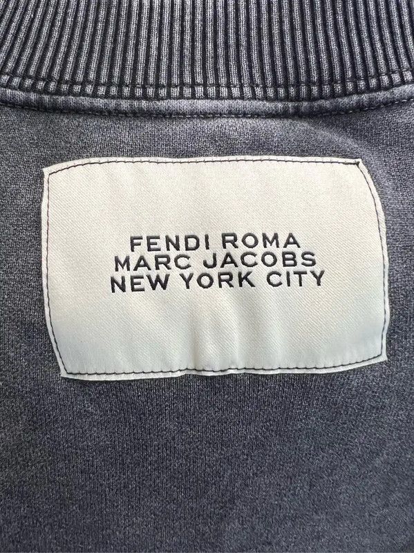 Fendi Fendi Cropped Gray Cotton Sweatshirt 0089 Size M / US 6-8 / IT 42-44 - 4 Thumbnail
