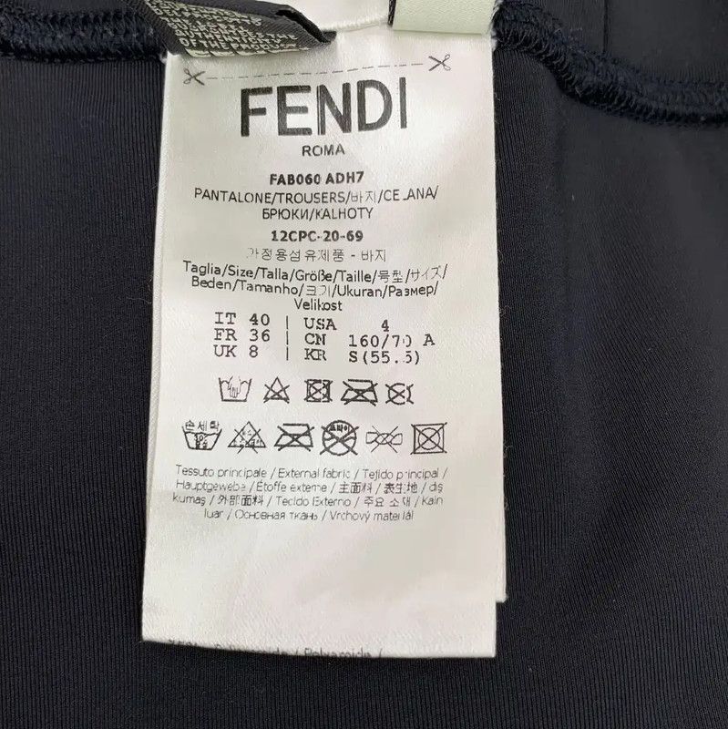 Fendi Fendi Women's Black Casual Pants 0089 Size 28" / US 6 / IT 42 - 8 Thumbnail