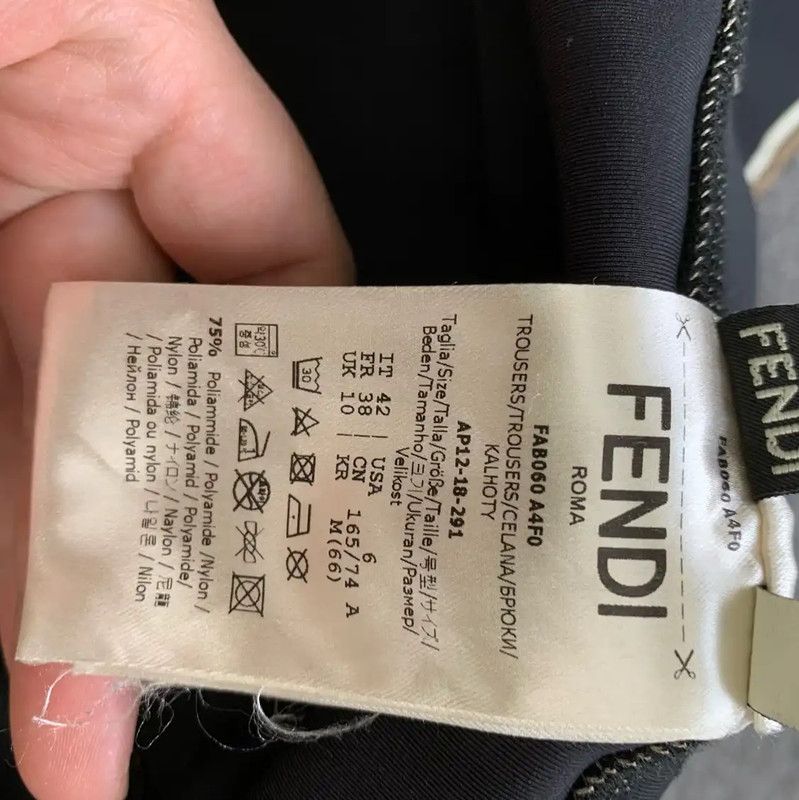 Fendi Fendi Black Cotton Women's Casual Pants 0089 Size 30" / US 8 / IT 44 - 4 Thumbnail