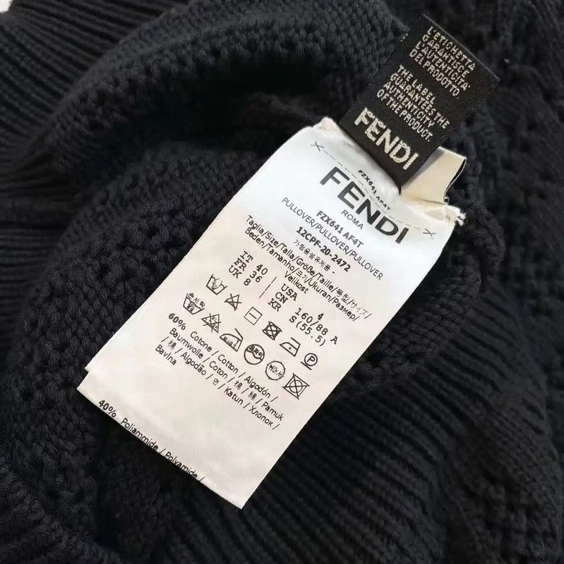 Fendi Fendi Black Cotton Women's T-Shirt 0089 Size XS / US 0-2 / IT 36-38 - 5 Thumbnail