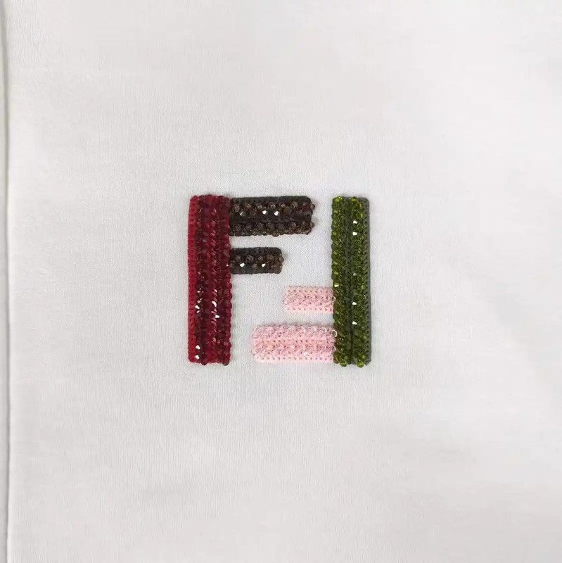 Fendi Fendi White Cotton Hoody for Women 0089 Size M / US 6-8 / IT 42-44 - 3 Thumbnail