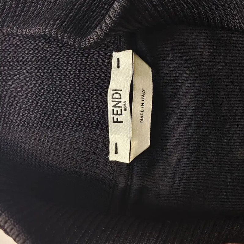 Fendi Fendi Black Cotton Women's Jacket 0089 Size M / US 6-8 / IT 42-44 - 3 Thumbnail