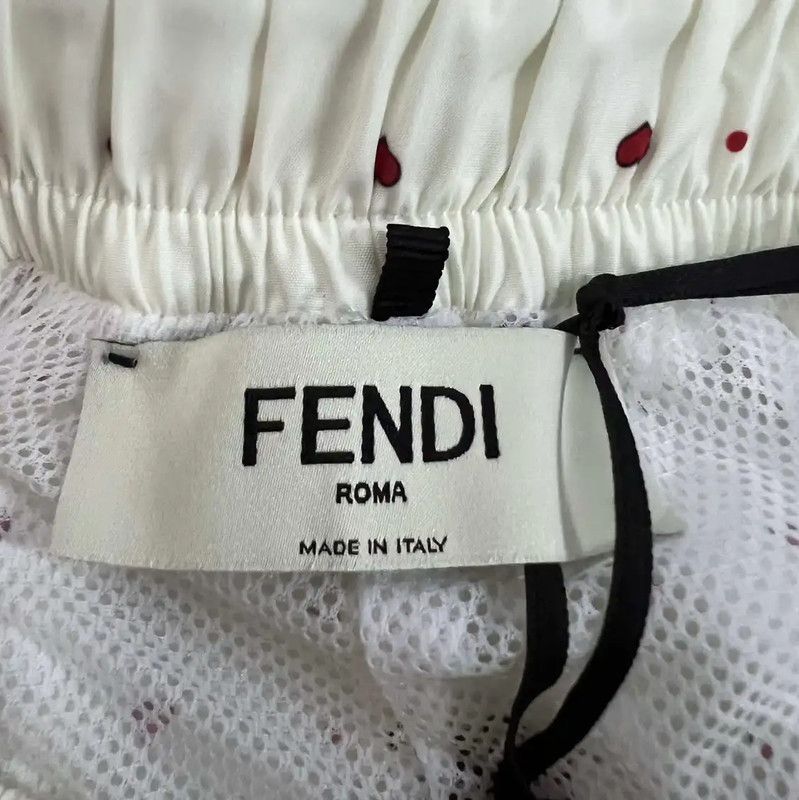 Fendi Fendi Summer White Cotton Women's Shorts 0089 Size 26" / US 2 / IT 38 - 3 Thumbnail
