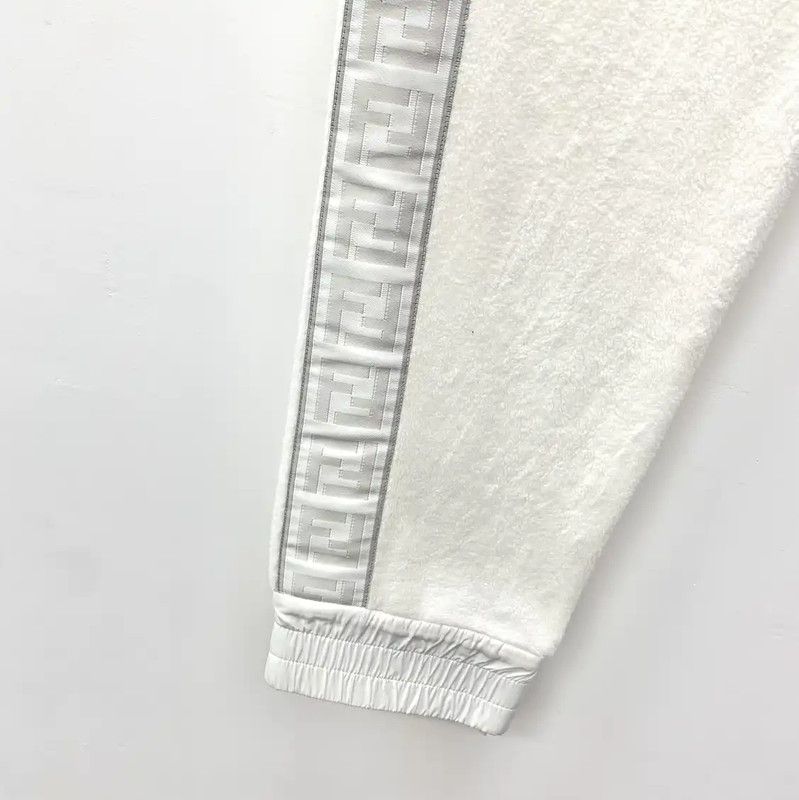 Fendi Fendi White Cotton Casual Pants for Women 0089 Size 23" - 5 Thumbnail