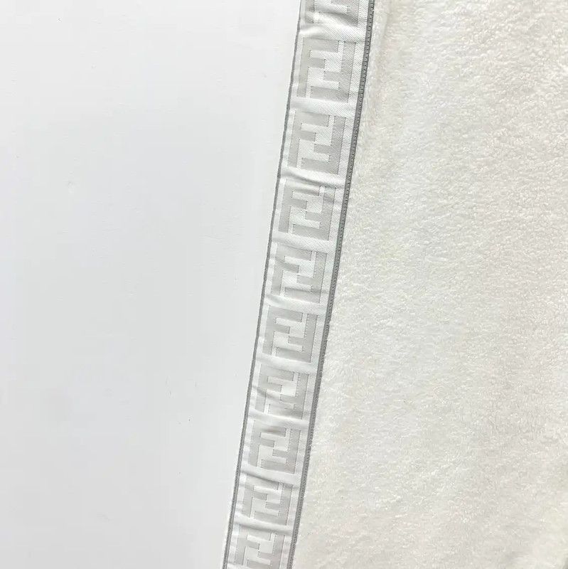 Fendi Fendi White Cotton Casual Pants for Women 0089 Size 23" - 4 Thumbnail