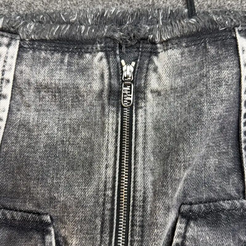 Fendi Fendi Black Denim A-Line Mini Skirt 0089 Size 22" - 6 Thumbnail