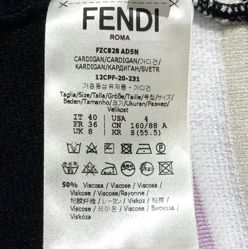 Fendi Fendi Color-Block Knit Long Sleeve Sweater 0089 Size M / US 6-8 / IT 42-44 - 6 Thumbnail