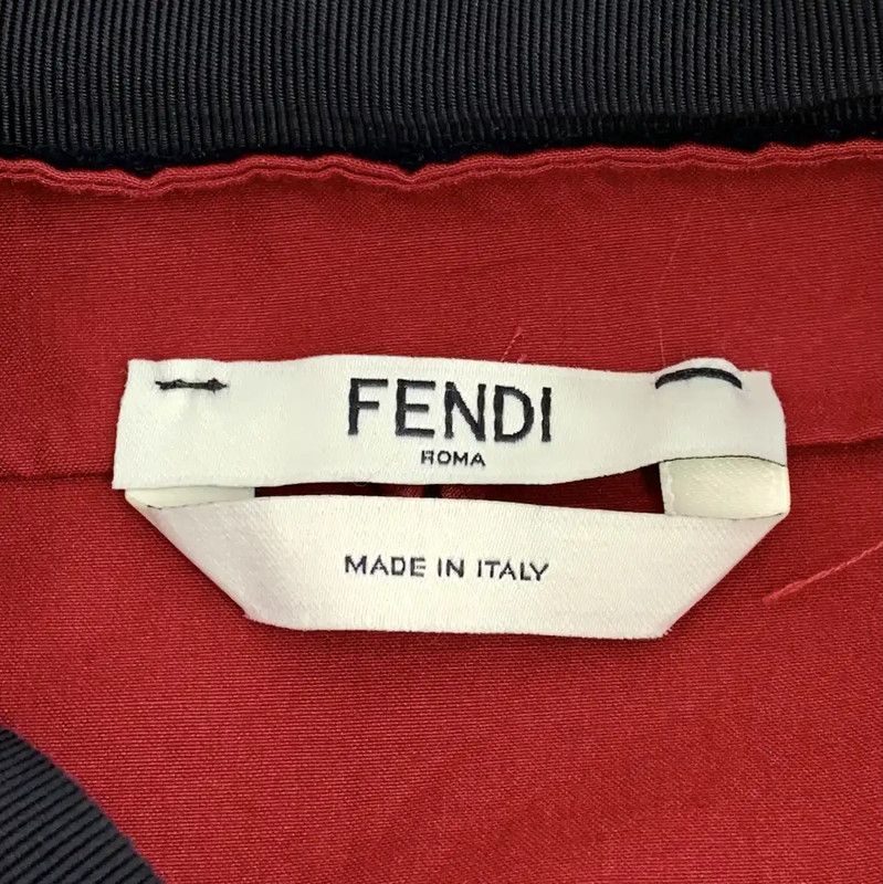 Fendi Fendi Red Cotton Dress with Ruffles 0089 Size S / US 4 / IT 40 - 5 Thumbnail