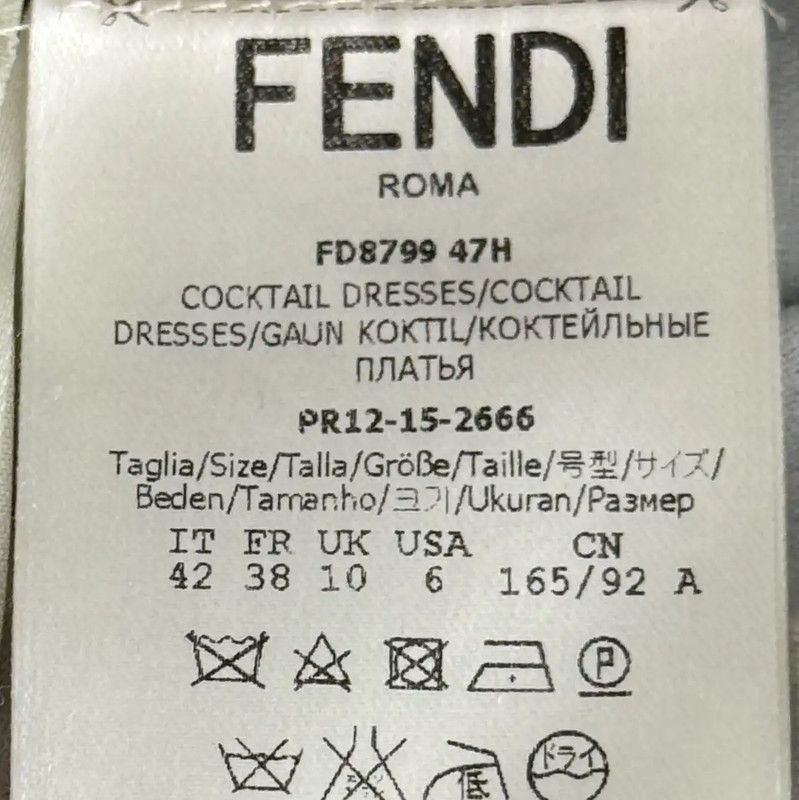 Fendi Fendi Blue Cotton Blend Dress for Women 0089 Size L / US 10 / IT 46 - 5 Thumbnail