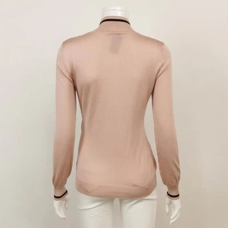Fendi Fendi Knit Sweater in Nude Pink with Logo 0089 Size M / US 6-8 / IT 42-44 - 2 Thumbnail