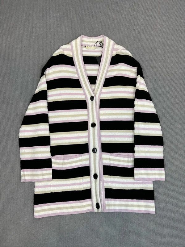 Fendi Fendi Colorblock Wool Cardigan for Women 0089 Size S / US 4 / IT 40 - 2 Thumbnail