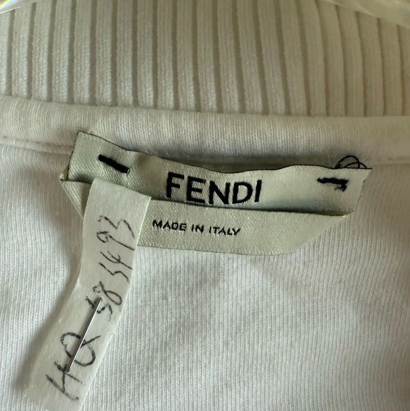 Fendi Fendi Women's White Cotton Jacket 0089 Size ONE SIZE - 3 Thumbnail