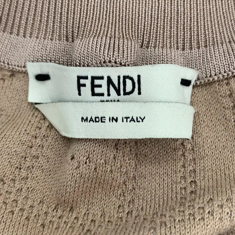 Fendi Fendi Brown Cotton Midi Skirt for Women 0089 Size 23" - 5 Thumbnail