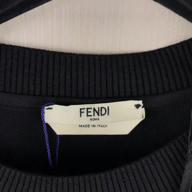 Fendi Fendi Black Cotton Dress - XL Size 0089 Size XL / US 12-14 / IT 48-50 - 3 Thumbnail