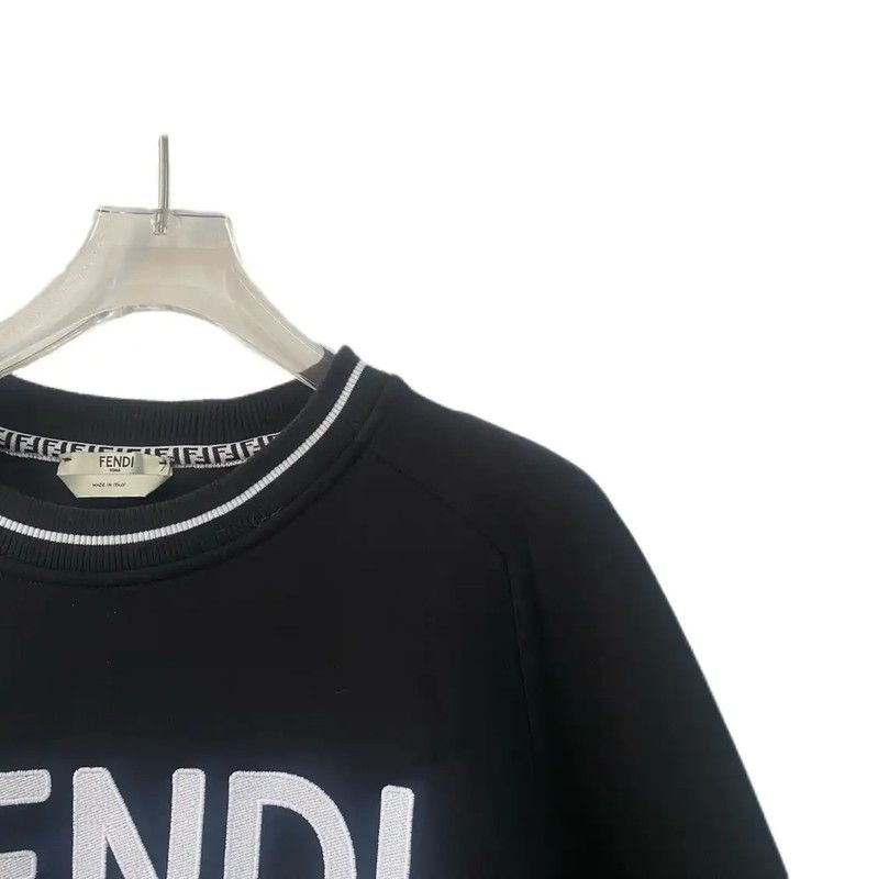 Fendi Fendi Black Cotton Women's Sweatshirt 0089 Size M / US 6-8 / IT 42-44 - 4 Thumbnail