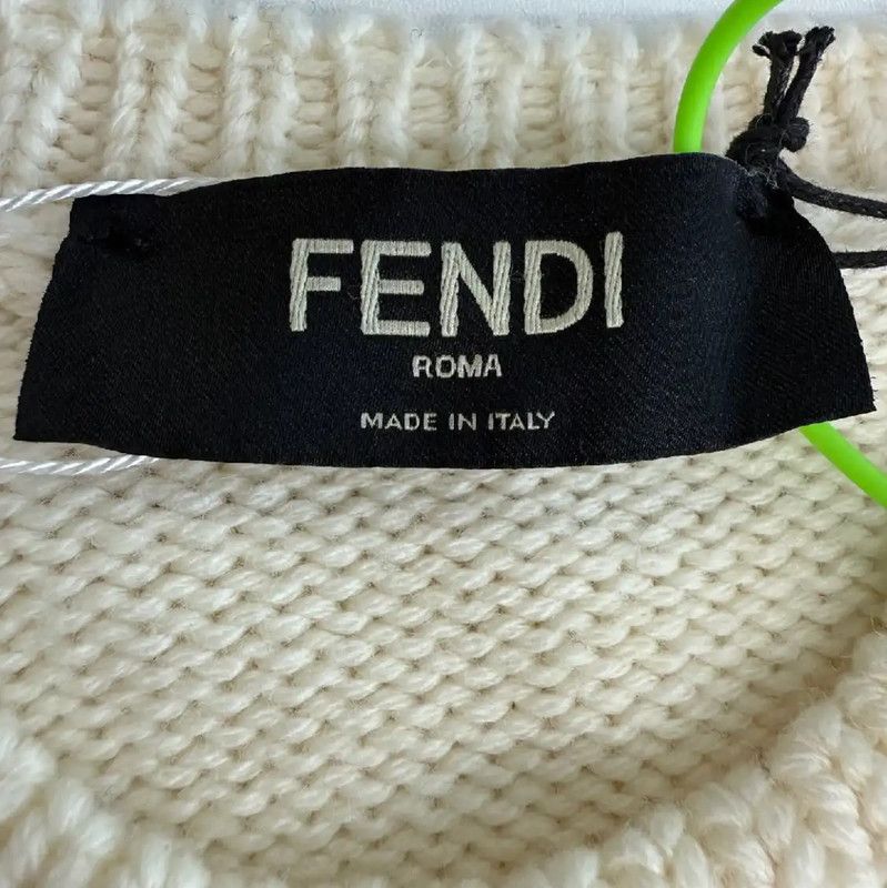 Fendi Fendi White Wool Sweater for Women XL 0089 Size XL / US 12-14 / IT 48-50 - 6 Thumbnail