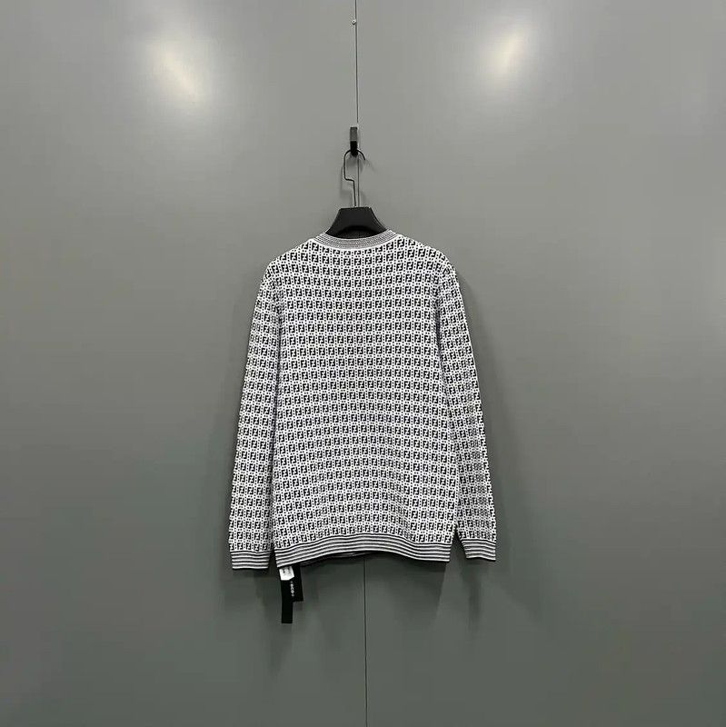 Fendi Fendi Light Gray Wool Long Sleeve Knitted Top 0089 Size ONE SIZE - 3 Thumbnail