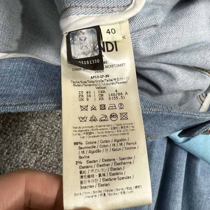 Fendi Fendi Blue Denim Jacket with Unique Sleeve Detail 0089 Size M / US 6-8 / IT 42-44 - 4 Thumbnail