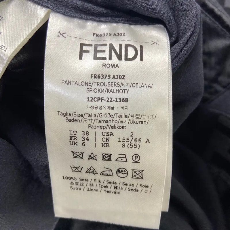 Fendi Fendi Black Silk Casual Pants Size S 0089 Size 23" - 5 Thumbnail