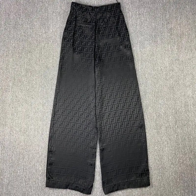 Fendi Fendi Black Silk Casual Pants Size S 0089 Size 23" - 2 Thumbnail
