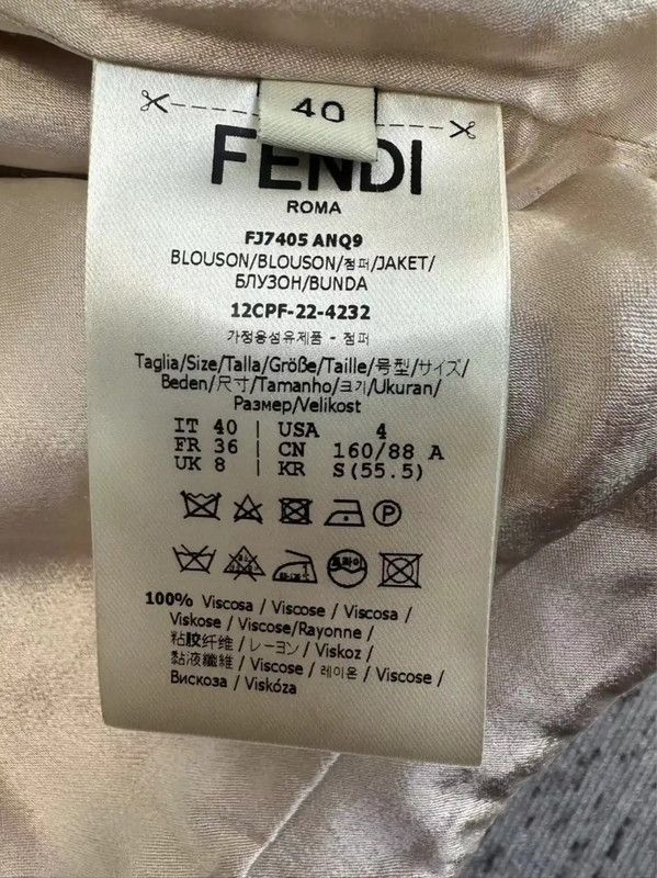 Fendi Fendi Women's Ivory Double F Jacket 0089 Size L / US 10 / IT 46 - 5 Thumbnail