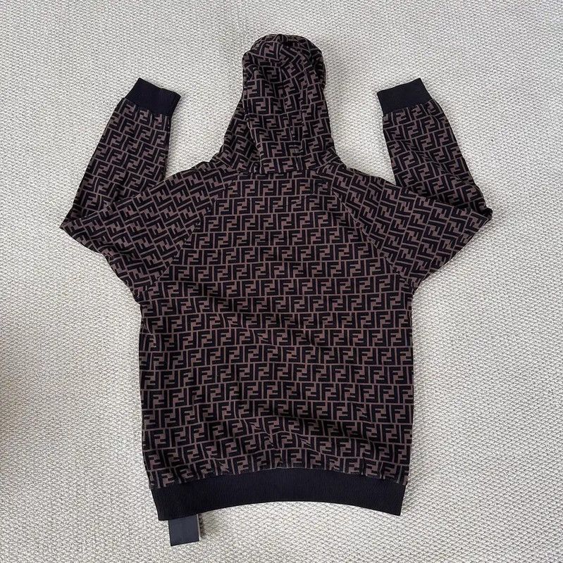 Fendi Fendi L Size Dark Gray Cotton Women's Hoodie 0089 Size L / US 10 / IT 46 - 2 Thumbnail