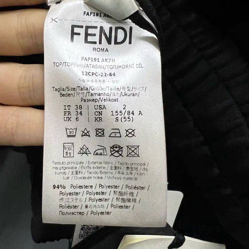 Fendi Fendi Black Cotton Jacket for Women 0089 Size ONE SIZE - 6 Thumbnail