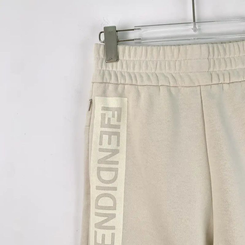 Fendi Fendi Beige Cotton Women's Casual Pants 0089 Size 23" - 3 Thumbnail