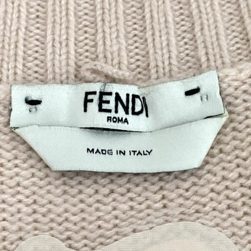 Fendi Fendi Beige Cashmere Knit Sweater 0089 Size M / US 6-8 / IT 42-44 - 6 Thumbnail