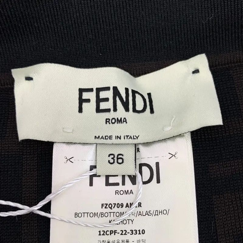 Fendi Fendi Black Women's Midi Skirt XS Size 0089 Size 23" - 6 Thumbnail
