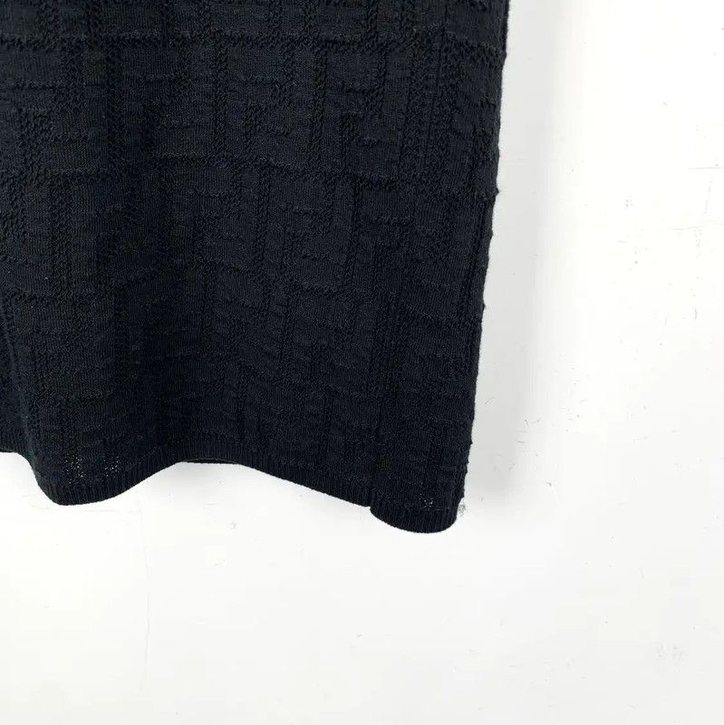 Fendi Fendi Women's Black Midi Skirt Size S 0089 Size 23" - 4 Thumbnail