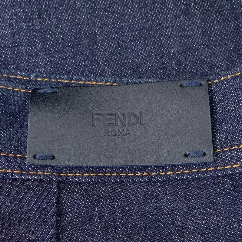 Fendi Fendi Blue Cotton Casual Pants for Women 0089 Size 26" / US 2 / IT 38 - 5 Thumbnail