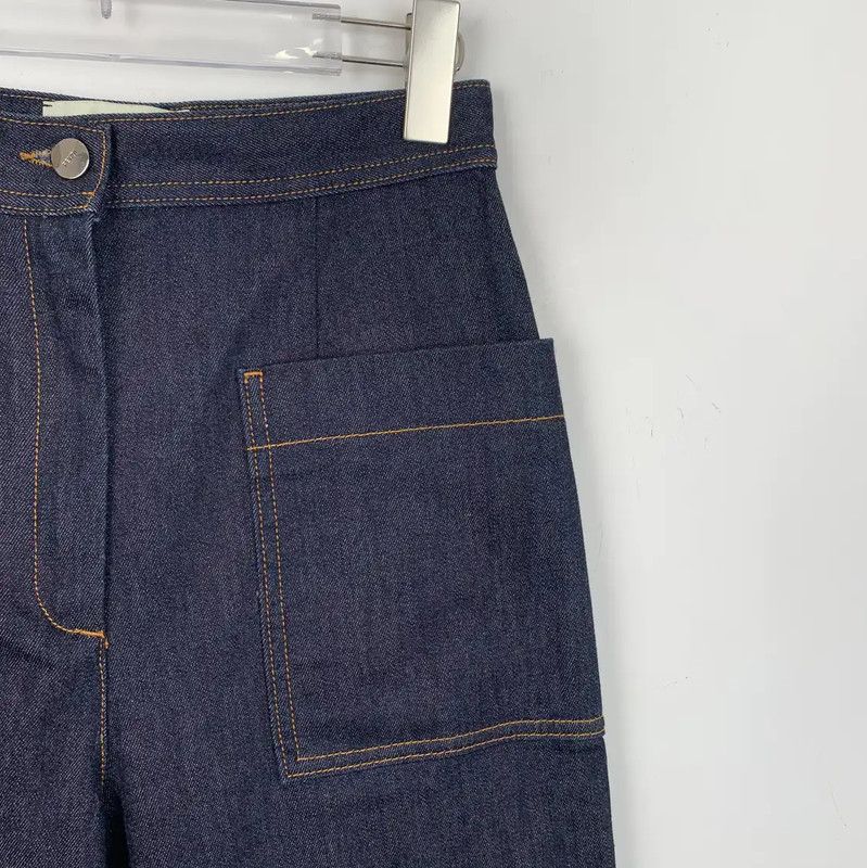 Fendi Fendi Blue Cotton Casual Pants for Women 0089 Size 26" / US 2 / IT 38 - 3 Thumbnail