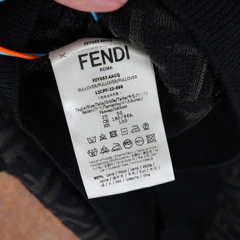 Fendi Fendi Women's Black Wool Knit Sweater 0089 Size L / US 10 / IT 46 - 5 Thumbnail