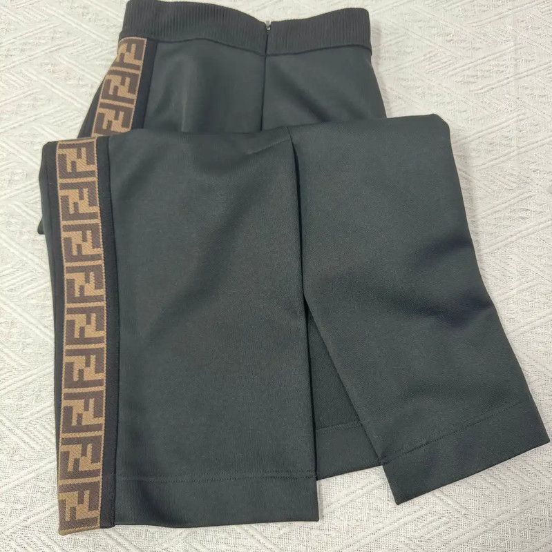 Fendi Fendi Black Midi Skirt with Logo 0089 Size 22" - 9 Thumbnail