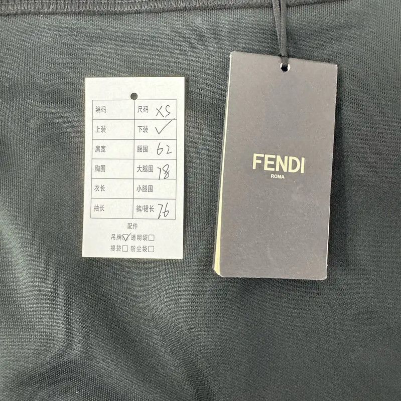 Fendi Fendi Black Midi Skirt with Logo 0089 Size 22" - 8 Thumbnail