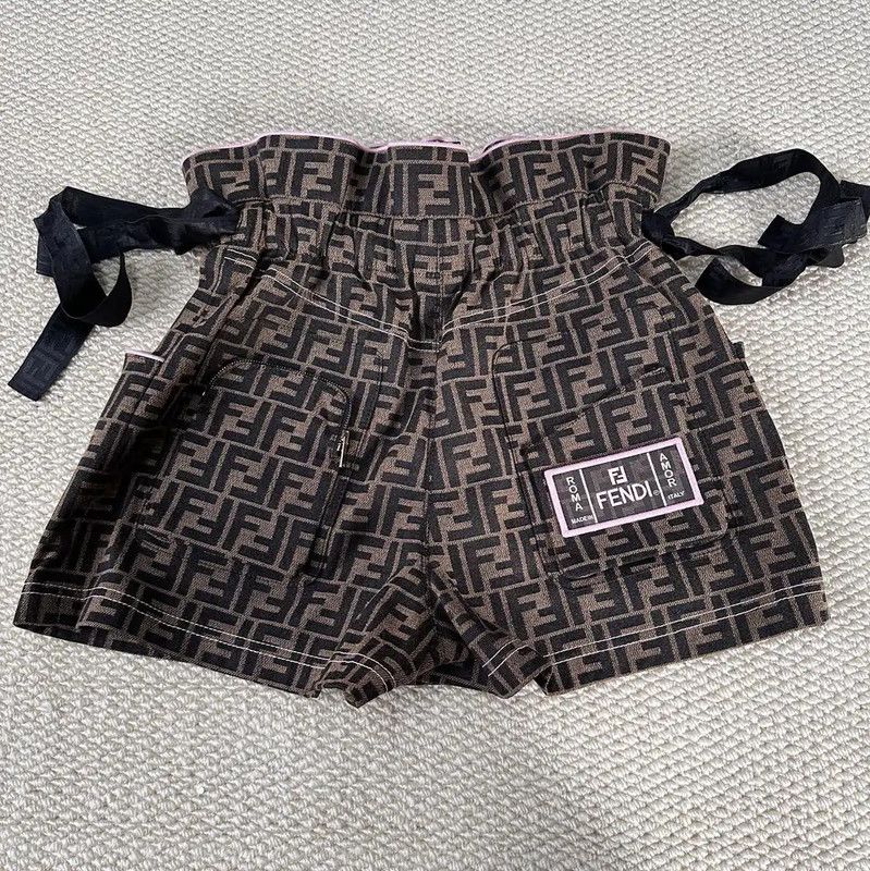 Fendi Fendi Brown Denim Shorts for Women 0089 Size 28" / US 6 / IT 42 - 2 Thumbnail