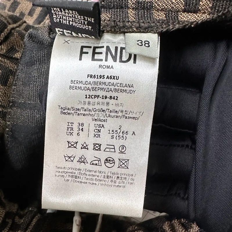 Fendi Fendi Brown Denim Shorts for Women 0089 Size 28" / US 6 / IT 42 - 4 Thumbnail
