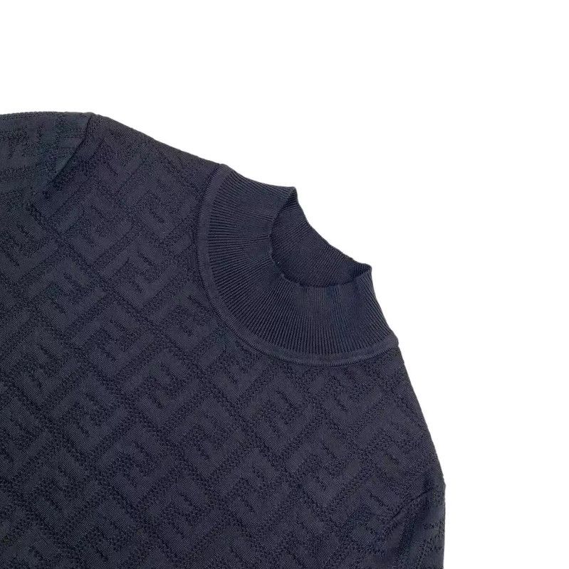Fendi Fendi Black Cotton Knit Sweater for Women 0089 Size ONE SIZE - 3 Thumbnail