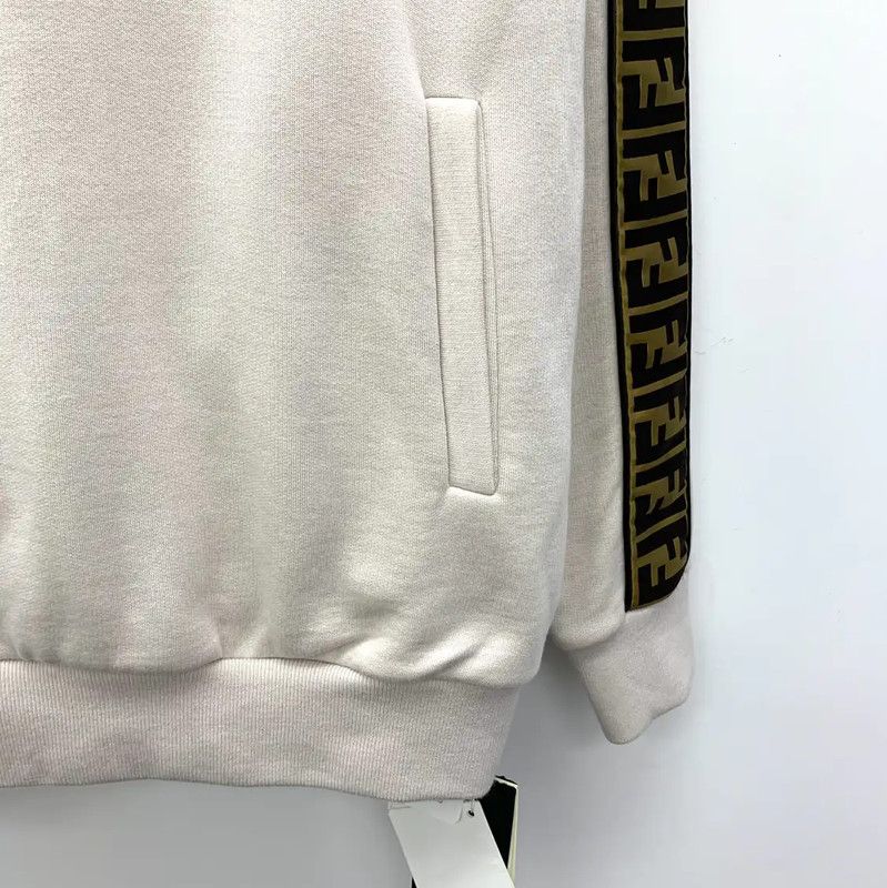 Fendi Fendi Beige Wool Women's Hoodie 0089 Size L / US 10 / IT 46 - 4 Thumbnail