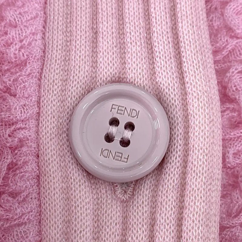 Fendi Fendi Pink Nylon Cardigan for Women 0089 Size XS / US 0-2 / IT 36-38 - 5 Thumbnail